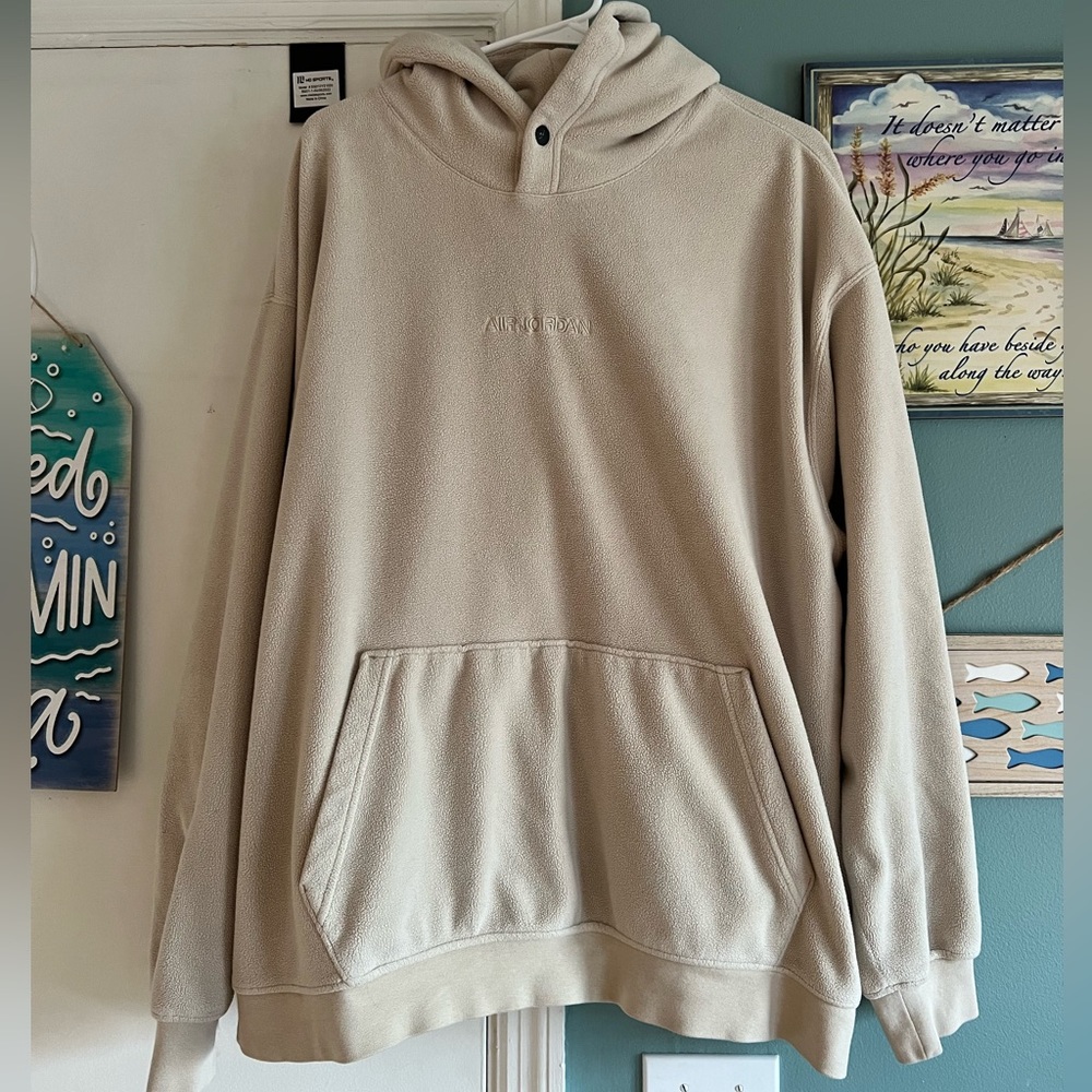 Men’s Jordan Essential Winter Fleece Hoodie - Beige